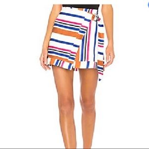 ELLIATT Exhibition Multi Stripe Wrap Skirt - S